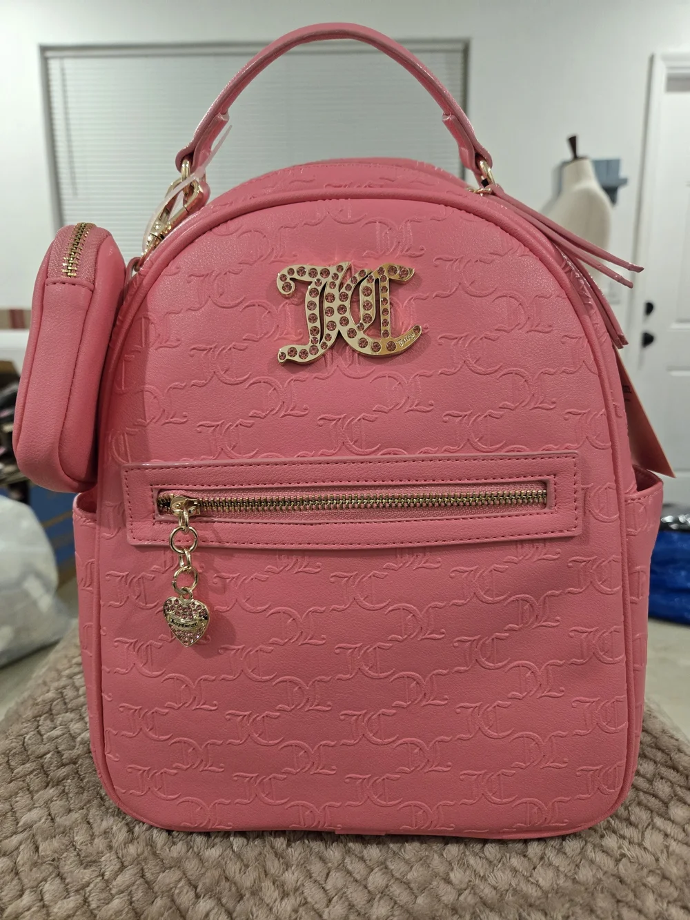 Juicy Couture Pink Lemonade Mini Backpack & Coin Purse Trendy Y2K Bag
